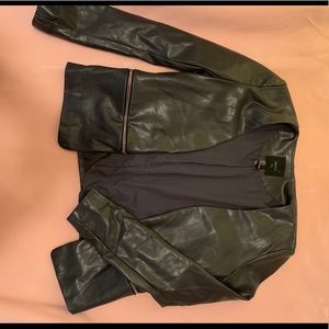Grey forever 21 pleather jacket